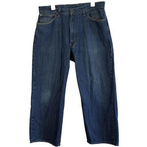 Polo Ralph Lauren Jeans Mens 38x30 Blue Dark Wash Brixton Loose Fit Straight Leg